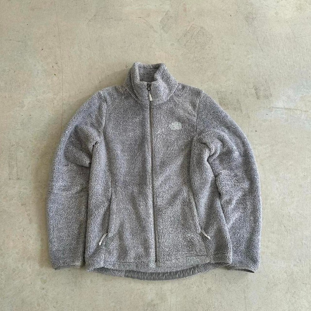 Women's Grey The North Face Fleece Jacket Size Small